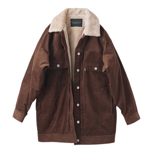 冬季新品 桑妮库拉/Sunny clouds女式纯棉仿羊羔毛内里灯芯绒外套