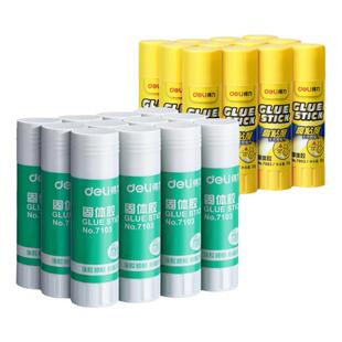 得力胶棒固体胶高粘度办公财务用品大号胶棒12支21g幼儿园儿童胶水手工强力固体胶水透明防水速干学生用胶棒
