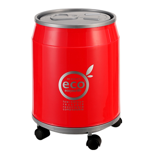 可乐罐垃圾桶创意带滑轮卫生间双层纸篓家用客厅按压式有盖垃圾筒