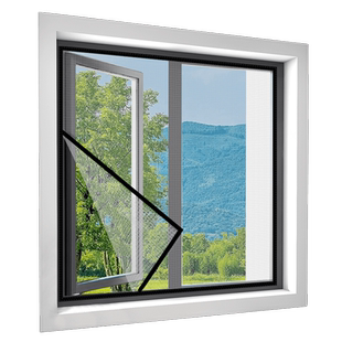 定制窗户防蚊纱窗网自装门帘窗纱网家用自粘式免打孔内开窗沙窗帘