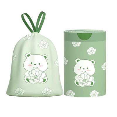 加厚山茶花抽绳大号垃圾袋