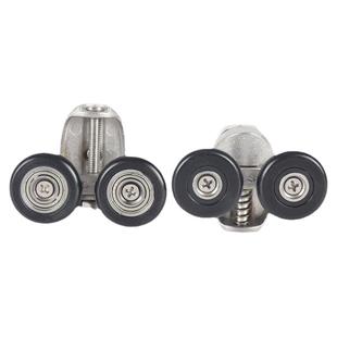 淋浴房滑轮老式圆弧型浴室玻璃移门推拉门弹跳双轮不锈钢滚轮配件