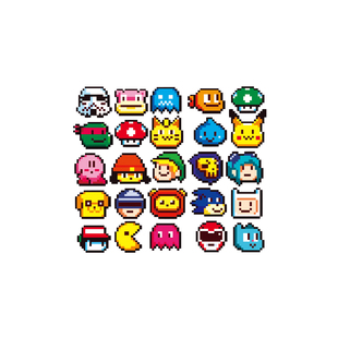 TLP反光贴 像素 皮卡丘卡比神龟星战蘑菇林克 卡通多用遮痕防水贴