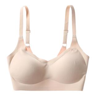 美标春夏果冻无痕内衣女无钢圈薄款小胸聚拢收副乳真丝里料文胸罩