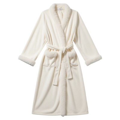 珊瑚绒睡袍长款性感浴袍