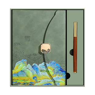 故宫文创笔记本本子定制可印logo高档国潮复古风笔记本礼盒教师节加厚款记事记录本送老师实用伴手礼品可定制