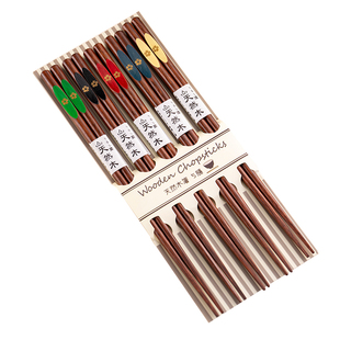 onlycook鸡翅木筷子家用高档一人一筷专用日式家庭筷餐具抗菌尖头