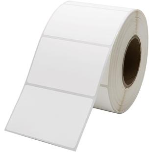 合成纸标签打印机60*30X35x40标识档案编号贴纸储存商标黏贴服装吊牌产品价格保质期白色成卷背胶防水撕不破