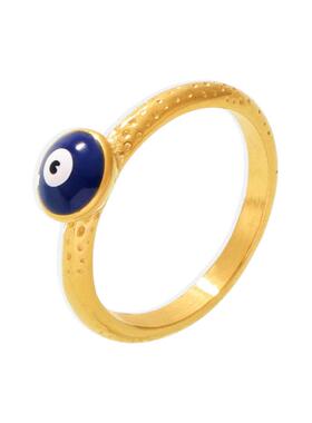 ins个性蓝眼睛指环时尚创意滴油恶魔之眼戒指女钛钢高端首饰饰品