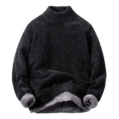 加绒半高领冬季厚款打底衫