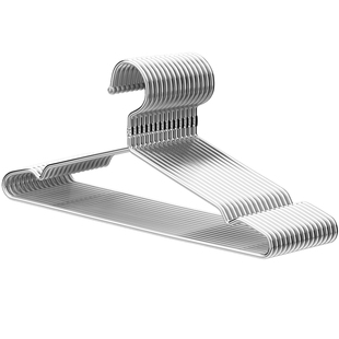 304不锈钢衣架实心加粗家用晾衣撑子50CM挂衣服架晒衣架挂钩衣挂