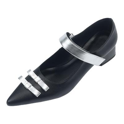 玛丽珍鞋甜美蝴蝶结银色超美