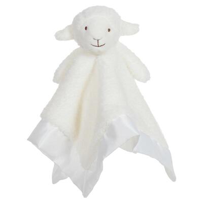 白色婴儿可入口睡眠公仔安抚巾