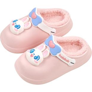 巴拉巴拉儿童拖鞋男童女童室内家居鞋子加绒棉拖宝宝冬季新款童鞋
