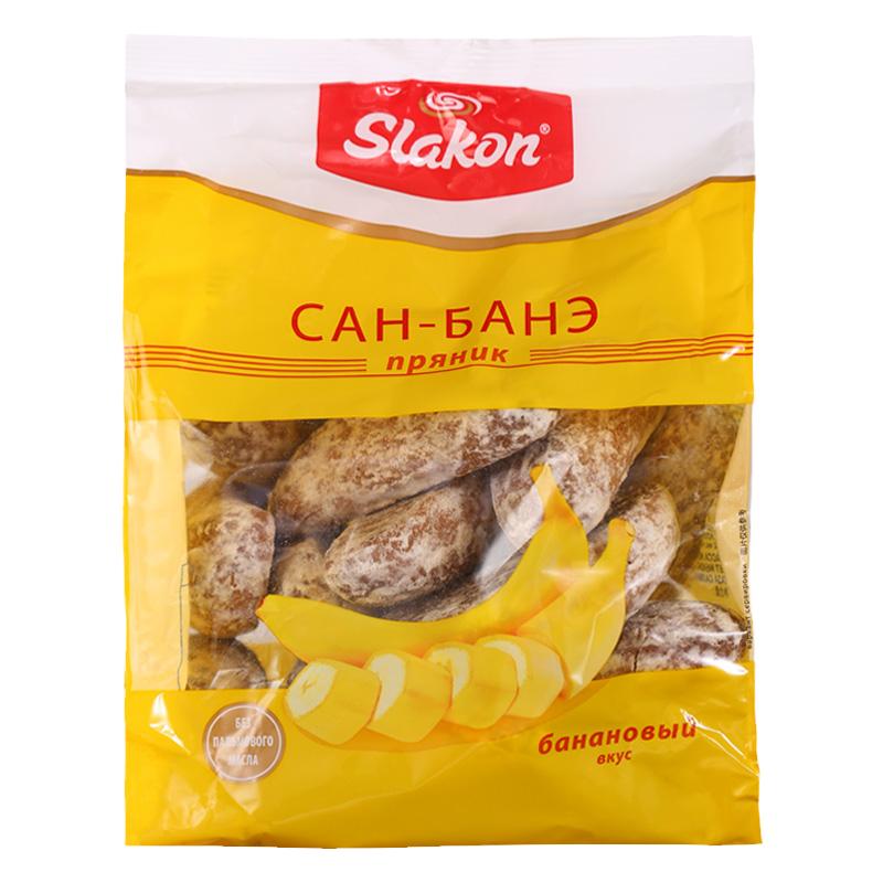 俄罗斯进口光头饼香蕉味早餐饼干怀旧粗粮网红面包年货小零食品