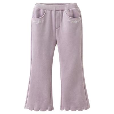 戴维贝拉中大童裤子女童加绒微喇裤2025冬装新款儿童洋气长裤童装