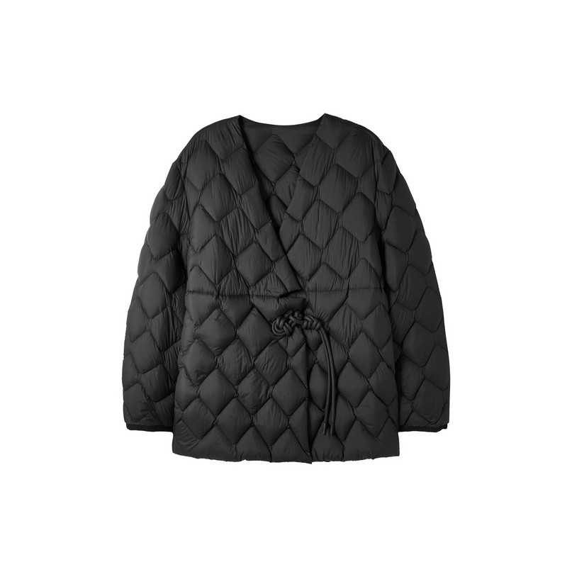 U/TI新中式盘扣羽绒服女设计感保暖云感蓬松外套尤缇2025冬季新款