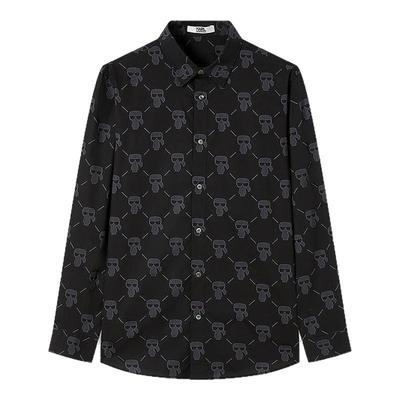 KARL LAGERFELD【棉】商务休闲长袖衬衫25秋季新款老佛爷男装潮