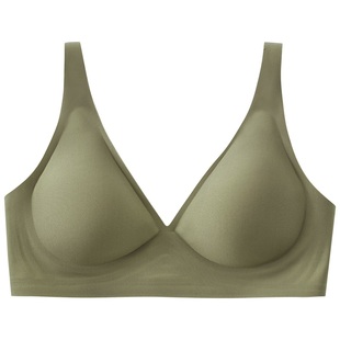 素肌良品波波条【固定杯】软支撑内衣女无痕无钢圈聚拢薄款文胸
