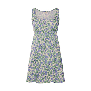 NoirTease新款春秋薄款柔软纯棉贡缎睡衣全棉睡裙女夏外穿家居服