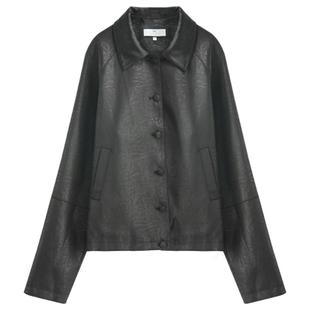 COCOBELLA静奢风压花暗纹短外套女秋通勤垂坠翻领夹克SC0049