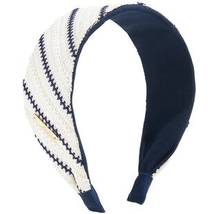 兰诺钩针条纹宽边发箍女款2026新款高级感时尚日常外戴高颅顶头箍