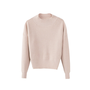 半高领短款毛衣女冬季加厚宽松可外穿内搭打底衫小个子针织衫上衣