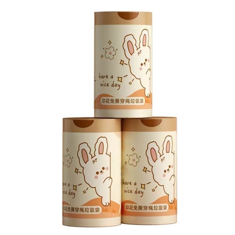 小熊印花垃圾袋家用手提式加厚收纳袋一次性塑料袋厨房专用收纳神