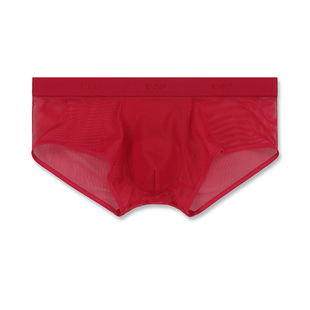 C-IN2新品性感镂空透气弹力舒适超低腰性感U凸小平角裤5768FA