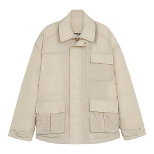 BODYDREAM零压衬衫式羽绒服男GeekChic 90绒外套可拆卸领子夹克