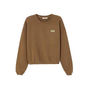 AMERICAN VINTAGE x LOOKNOW2025年夏新款长袖圆领短款卫衣