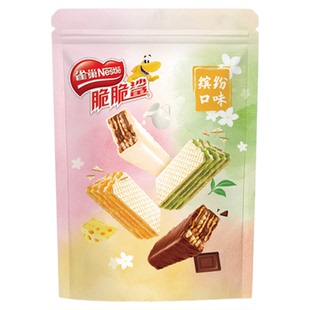 【旗舰店上新】雀巢脆脆鲨无涂层夹心裸威化饼干散装混合口味零食