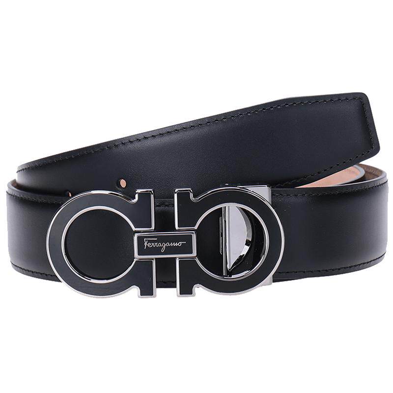ferragamo直营男士牛皮腰带板扣