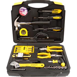 史丹利45件五金工具套装家用工具箱组合手动维修水电小工具多功能