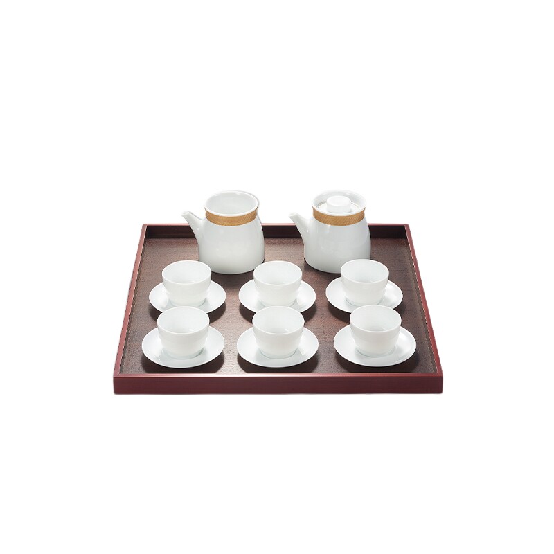 「上下」龙韵明月竹编瓷器功夫茶具套装茶具礼盒 乔迁礼 商务礼