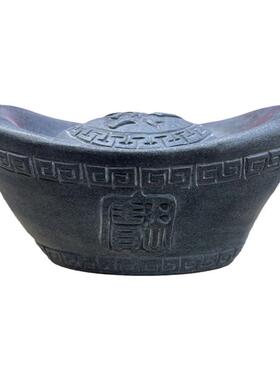 石雕天然青石元宝摆件开业礼品