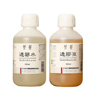 日本进口中川凤凰透胶液/透矾水 国画矿物颜料岩彩工笔画用胶矾水