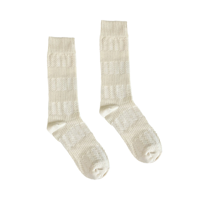 复古日系透气堆堆中筒袜