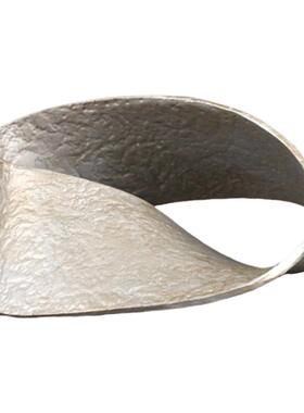 简约几何艺术黑银环金属装饰摆件