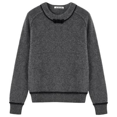 WMWM牦牛绒蝴蝶结装饰长袖针织