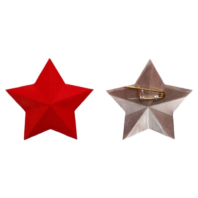 金色黄色红色五角星帽徽镰刀五角星徽章麦穗领花广场舞金属帽徽