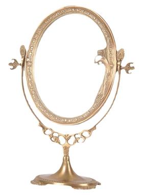 进口手工玻璃台式梳妆镜桌面装饰