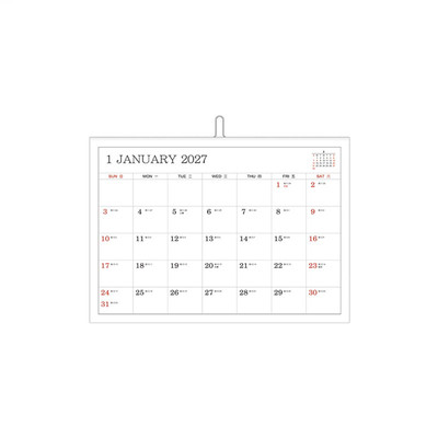 season2027年7K双面月挂历计划本
