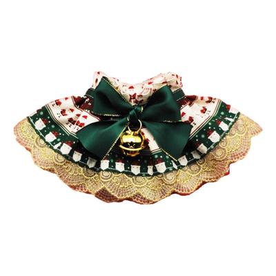 猫咪圣诞蕾丝围脖口水巾圣诞装饰