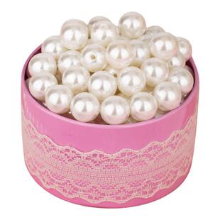 仿珍珠散珠有孔 手工串珠diy材料米白色abs塑料小珠子装饰品配件