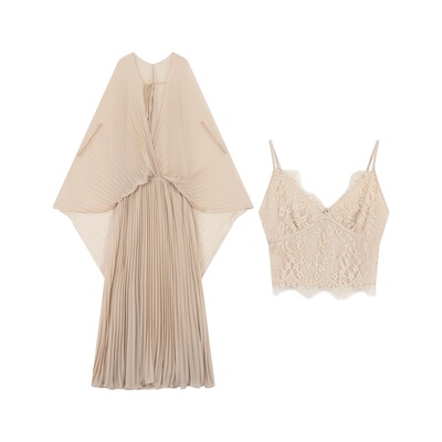 法式高级感气质薄纱连衣裙