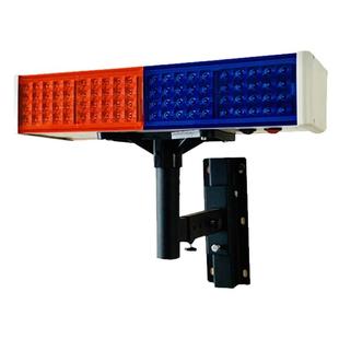 壁挂太阳能红蓝爆闪灯强光绑杆式信号灯学校保安亭挂墙安全警示灯