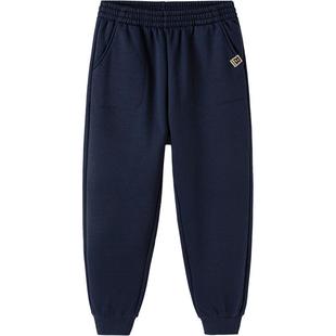 巴拉巴拉儿童加绒卫裤男童女童裤子秋冬季新款中大童宝宝运动长裤