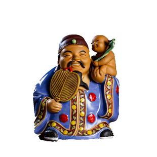 开业新居乔迁礼福禄寿三星财神爷寿星公佛像陶瓷客厅中式摆件大号