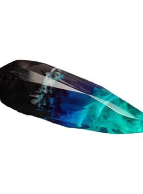 木制树脂箭头北极光夜光角木项链